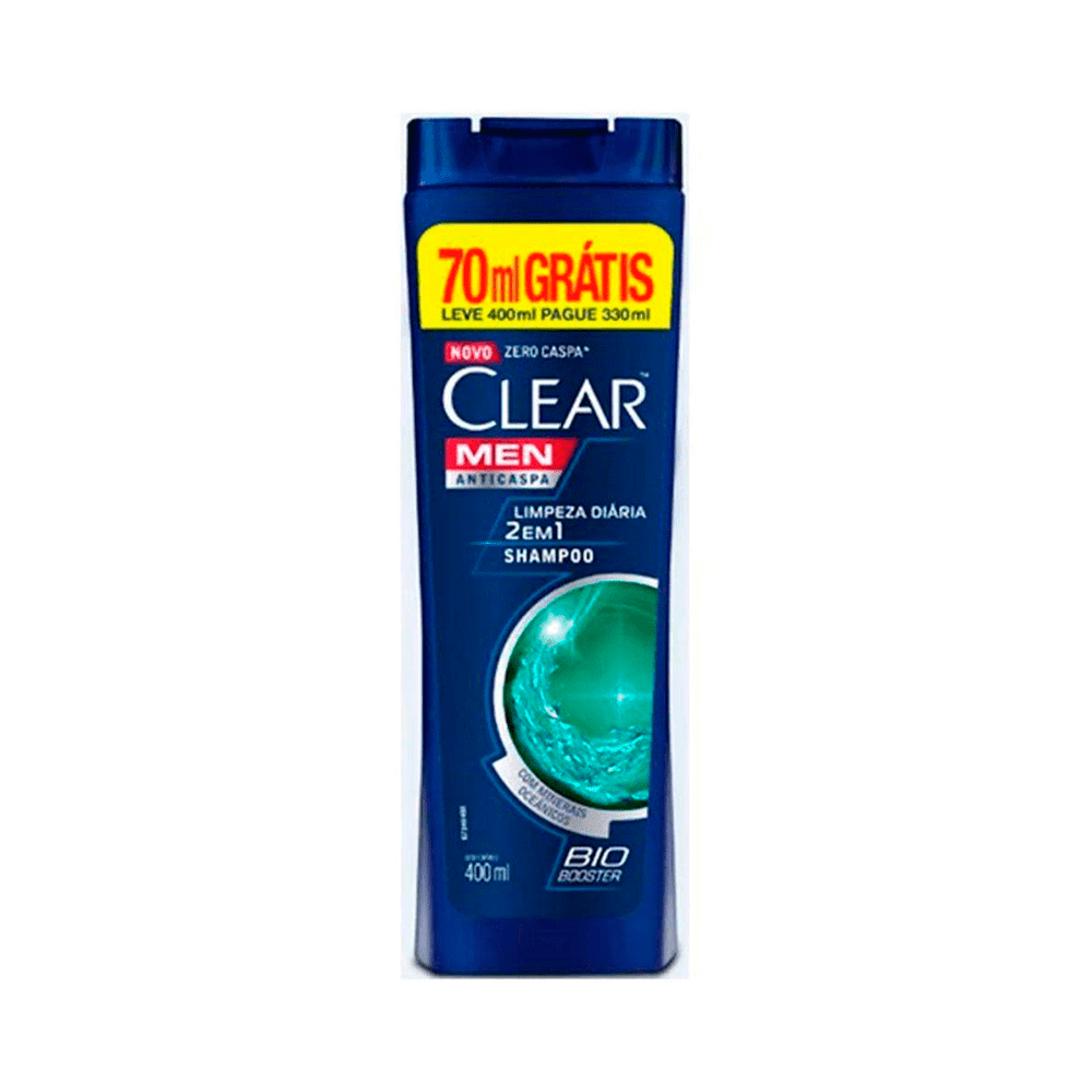 Ficha técnica e caractérísticas do produto Shampoo 2x1 Clear Limpeza Diária Preço Especial 400ml