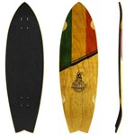 Ficha técnica e caractérísticas do produto Shape Skate 89 Cm Semi Long Surf Reggae Tail - com Lixa