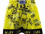 Ficha técnica e caractérísticas do produto Shorts Boxe Muay Thai Fheras Training Grafite Amarelo