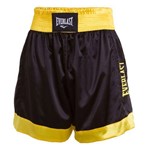 Ficha técnica e caractérísticas do produto Shorts de Muay Thai Bordado Lateral - Everlast - Preto/Amarelo