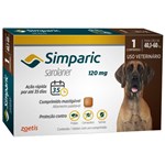 Ficha técnica e caractérísticas do produto Simparic 120 Mg para Cães 40,1 a 60 Kg - 1 Comprimido - Zoetis