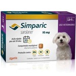 Ficha técnica e caractérísticas do produto Simparic 10Mg Anti Pulga e Carrapato Cães de 2,6 a 5Kg 3 Comprimidos - Zoetis
