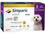 Ficha técnica e caractérísticas do produto Antipulgas para Cães Simparic 2,6 a 5 Kg 10mg com 3 Comprimidos - Zoetis