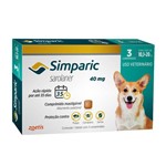 Ficha técnica e caractérísticas do produto Simparic 40mg para Cães de 10,1 a 20kg - 3 Comprimidos - Zoetis
