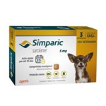 Ficha técnica e caractérísticas do produto Simparic 5mg para Cães de 1,3 a 2,5kg - 3 Comprimidos - Zoetis