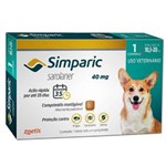 Ficha técnica e caractérísticas do produto Simparic Anti Pulgas 40 Mg 10,1 a 20 Kg 01 Comprimido