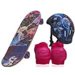 Ficha técnica e caractérísticas do produto Skate Infantil Frozen Menina com Proteção