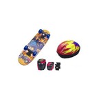 Ficha técnica e caractérísticas do produto Skate Infantil +kit Proteção Capacete Luva Joelheira Cotove