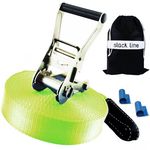 Ficha técnica e caractérísticas do produto Slack Line Ck Sports Verde 15 M com Olhal Nas Pontas Proteção da Árvore Cinta Bag - Slvd-15