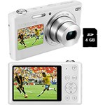 Ficha técnica e caractérísticas do produto Smart Câmera Samsung Seleção Brasileira DV2014F 16.1MP Wi-Fi Zoom Óptico 5x - Dual LCD com Modo Futebol + Cartão de Memória 4GB - Branca