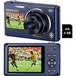 Ficha técnica e caractérísticas do produto Smart Câmera Samsung Seleção Brasileira DV2014F 16.1MP Wi-Fi Zoom Óptico 5x - Dual LCD com Modo Futebol + Cartão de Memória 4GB - Preta