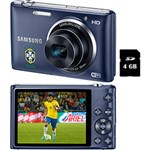 Ficha técnica e caractérísticas do produto Smart Câmera Samsung Seleção Brasileira ST2014F 16.2MP Wi-Fi Zoom Óptico 5x com Modo Futebol e Moldura Futebol + Cartão de Memória 4GB - Preta