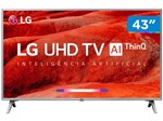 Smart TV 4K LED 43” 43UM7510PSB Wi-Fi HDR - Inteligência Artificial Conversor Digital 04 HDMI