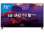 Smart TV 4K LED 75” LG 75UK6520 Wi-Fi HDR - Inteligência Artificial Conversor Digital 4 HDMI