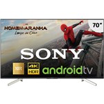 Smart TV Android LED 70" Sony XBR-70X835F Ultra HD 4k com Conversor Digital 4 HDMI 3 USB Wi-Fi Miracast - Preta