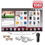 Ficha técnica e caractérísticas do produto Smart TV Cinema 3D LED 55" Full HD LG 55LA7400 com Sistema de Áudio 2.1, Wi-Fi, 4 Óculos 3D, 2 Óculos Dual Play e Controle Smart Margic Voice