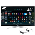 Ficha técnica e caractérísticas do produto Smart TV 3D LED 48” Full HD Samsung UN48H6400 com 480Hz Clear Motion Rate, Wi-Fi e 2 Óculos 3D