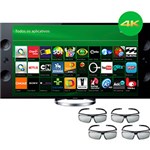 Smart TV 3D LED 65" Sony XBR-65X905A Ultra HD 4K - 4 HDMI 3 USB 960hz Wi-Fi + 4 Óculos 3D