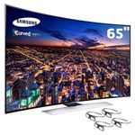 Ficha técnica e caractérísticas do produto Smart TV 3D LED Curved 65” Ultra HD 4K Samsung UN65HU9000 com UHD Upscalling, Smart Interaction, 1440Hz Clear Motion Rate e 4 Óculos 3D