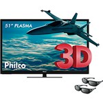 Ficha técnica e caractérísticas do produto Smart TV 3D Plasma 51" Philco PH51C21PSG HD Plasma 3 HDMI 2 USB 60Hz