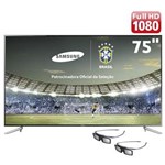 Ficha técnica e caractérísticas do produto Smart TV 3D Slim LED 75” Full HD Samsung 75F6400 com Função Futebol, 120Hz Auto Motion Rate e Wi-Fi