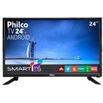 Ficha técnica e caractérísticas do produto Smart TV LED 24" Full HD Philco PTV24N91SA com Processador Quad-core, Midiacast, Som Surround, HDMI e USB