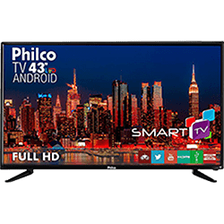 Ficha técnica e caractérísticas do produto Smart TV LED 43" Philco PH43N91DSGWA Full HD com Conversor Digital 2 HDMI 2 USB Função DNR