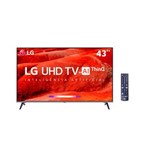 Ficha técnica e caractérísticas do produto Smart TV LED 43" UHD 4K LG 43UM7510PSB com ThinQ AI Inteligência Artificial, IPS, Quad Core, HDR Ativo, DTS Virtual X, WebOS 4.5, Bluetooth e HDMI