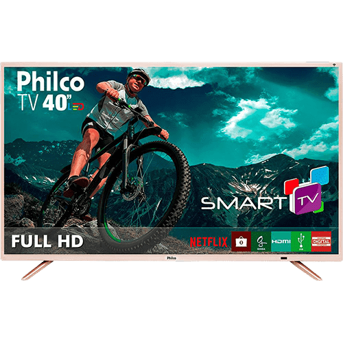 Ficha técnica e caractérísticas do produto Smart TV LED 40" Philco PTV40E21DSWNC Full HD com Conversor Digital 2 HDMI 2 USB Wi-Fi 60Hz - Champagne