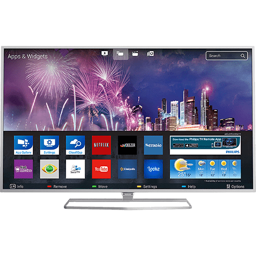 Smart TV LED 40" Philips 40PFG6110/78 Full HD com Conversor Digital 3 HDMI 2 USB Wi-Fi 240Hz