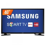 Ficha técnica e caractérísticas do produto Smart TV LED 40" Samsung Full HD 2 HDMI 1 USB Wi-Fi Integrado Conversor Digital UN40J5200 - Samsung