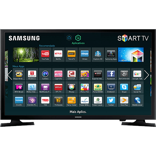 Smart TV LED 48" Samsung UN48J5200 Full HD com Conversor Digital 2 HDMI 1 USB Connect Share Movie 120Hz