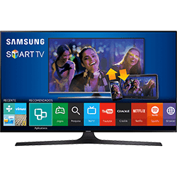 Smart TV LED 48" Samsung UN48J6300AGXZD Full HD com Conversor Digital 4HDMI 3 USB Wi-Fi 240 Hz