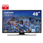 Ficha técnica e caractérísticas do produto Smart TV LED 48" Samsung 48JU6500 Ultra HD 4K com Conversor Digital 4 HDMI 3 USB Wi-Fi 240Hz CMR
