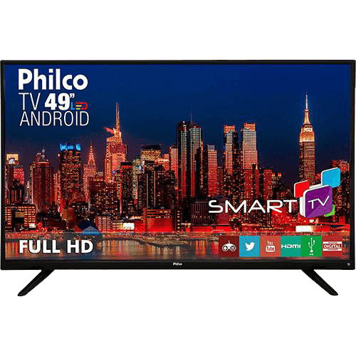 Ficha técnica e caractérísticas do produto Smart TV LED 49" Philco PH49F30DSGWA Full HD com Conversor Digital 2 HDMI 2 USB Wi-Fi
