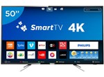 Smart TV LED 50” Philips 4K/Ultra HD 50PUG6102/78 - Conversor Digital Wi-Fi 4 HDMI 2 USB DTVi