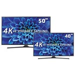 Ficha técnica e caractérísticas do produto Smart TV LED 50" Ultra HD 4K Samsung 50KU6000 + Smart TV LED 40" Ultra HD 4K Samsung 40KU6000
