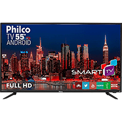 Smart TV LED 55" Philco Ph55a17dsgwa Full HD com Conversor Digital 3 HDMI 2 USB Wi-Fi