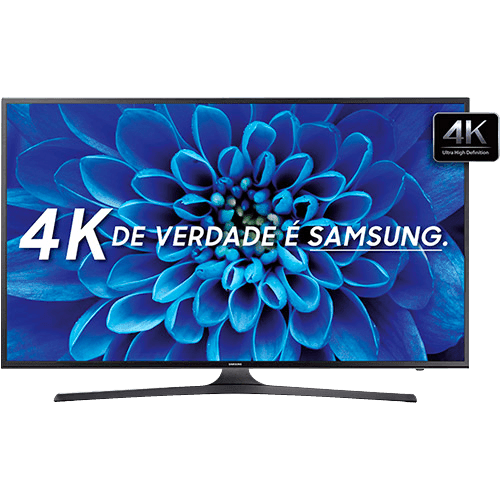 Smart TV LED 55" Samsung KU6000 Ultra HD 4K com Conversor Digital 2 USB 3 HDMI 60Hz