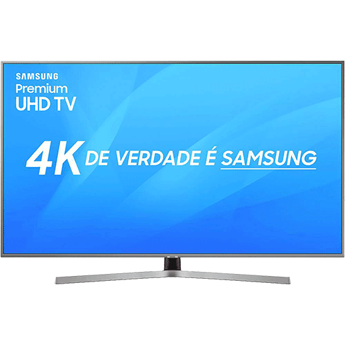 Smart TV LED 55" UHD Samsung 55NU7400 Ultra HD 4k com Conversor Digital 3 HDMI 2 USB Wi-Fi Visual Livre de Cabos Control...