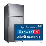 Ficha técnica e caractérísticas do produto Smart TV LED 65" UHD 4K Samsung 65MU7000 + Refrigerador Samsung RT46K6361SL Inox - 110V