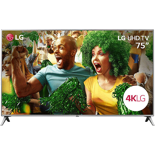 Smart TV LED 75" LG Ultra HD 4k 75UK6520 com Conversor Digital 4 HDMI 2 USB Wi-Fi Webos 4.0 Dts Virtual X Inteligencia A...