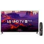 Ficha técnica e caractérísticas do produto Smart TV LED 75" Ultra HD 4K LG 75UK6520PSA + Controle Remoto Smart Magic LG AN-MR18BA - Preto