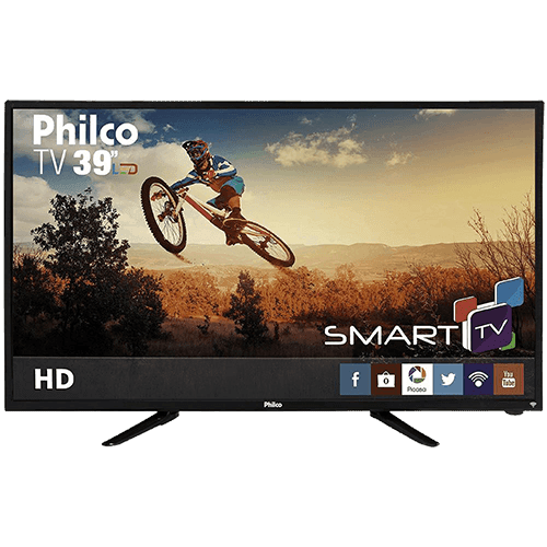Ficha técnica e caractérísticas do produto Smart TV LED 39" Philco PH39N86DSGW HD com Conversor Digital 3 HDMI 1 USB Wi-Fi Closed Caption e Sleep Timer