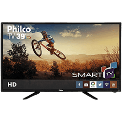 Smart TV LED 39" Philco PH39N86DSGW HD com Conversor Digital 3 HDMI 1 USB Wi-Fi Closed Caption e Sleep Timer