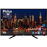 Smart TV LED 32" Philco PH32B51DSGWA HD com Conversor Digital 2 HDMI 2 USB Wi-Fi Android - Preta