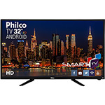 Ficha técnica e caractérísticas do produto Smart TV LED 32" Philco PH32B51DSGWA HD com Conversor Digital 2 HDMI 2 USB Wi-Fi Android - Preta