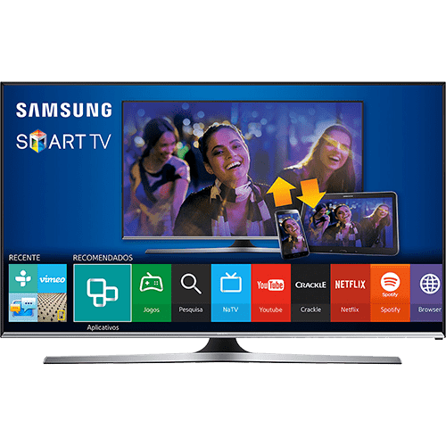 Smart TV LED 32" Samsung 32J5500 Full HD com Conversor Digital 3 HDMI 2 USB Wi-Fi 120Hz