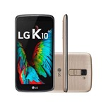 Smartphone LG K10 16GB Tela 5.3" Câmera 13MP+5MP - Dourado