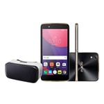 Ficha técnica e caractérísticas do produto Smartphone Alcatel IDOL4 Preto/Dourado + Óculos Vr 16GB+SD32GB + 3GB Ram Octa Core Câmera 13MP